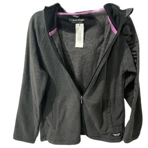 Calvin Klein Gray Hooded Light and Cozy Jacket